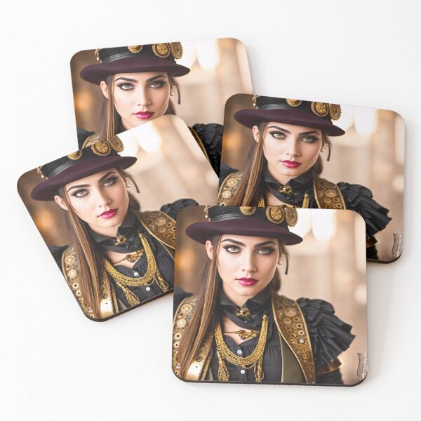 Item preview, A journey into another time: portraits of steampunk girls designed and sold by ArtCreator2023.