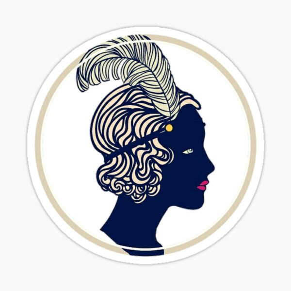 Black Cameo Sticker