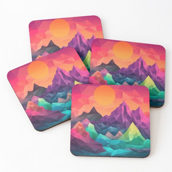 Item preview, Colorful Polygon Mountain Range | Hike Camper Art designed and sold by JFFStore.