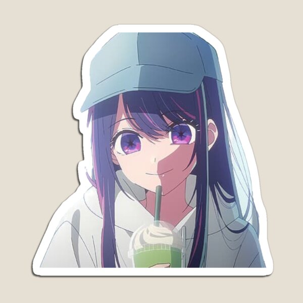 Premium AI Image  anime girl with a straw hat drinking a drink