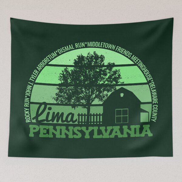 Item preview, Lima Pennsylvania Sunset Retro Vintage Local Pride Logo designed and sold by CRHPOD20.