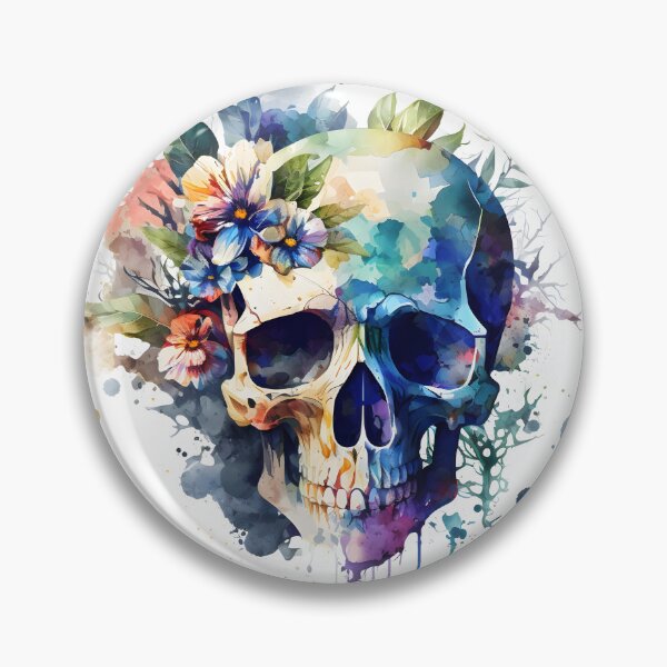 Item preview, Skull colorful water color  designed and sold by Lekiam.