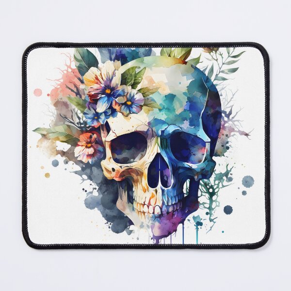 Item preview, Skull colorful water color  designed and sold by Lekiam.
