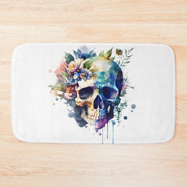 Item preview, Skull colorful water color  designed and sold by Lekiam.