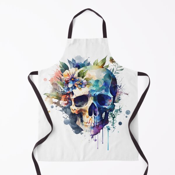 Item preview, Skull colorful water color designed and sold by Lekiam.