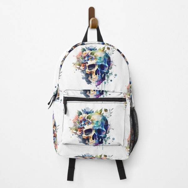 Item preview, Skull colorful water color designed and sold by Lekiam.