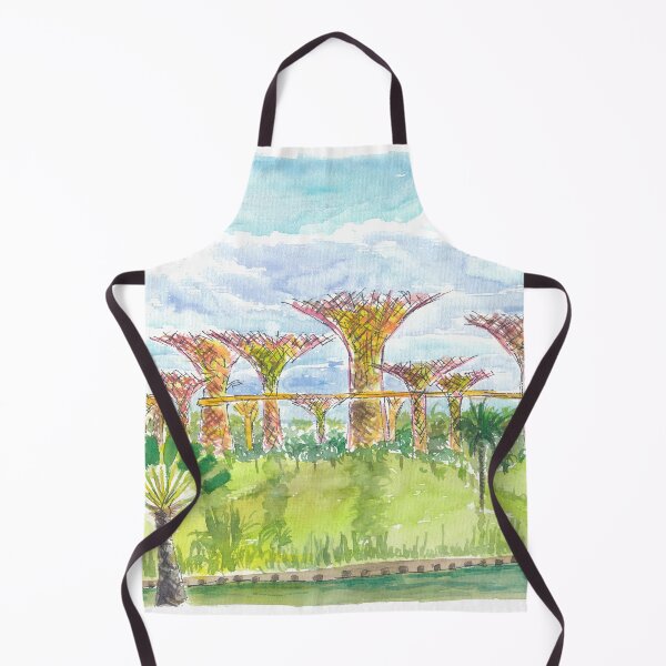 Item preview, Jardines emblemáticos de Singapur con palmeras y superárboles al sol designed and sold by artshop77.