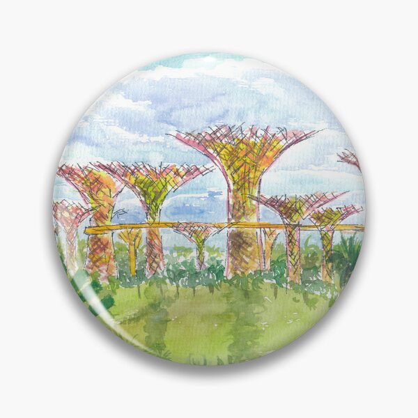 Item preview, Singapore Iconic Gardens with Palms and Supertrees in the Sun designed and sold by artshop77.