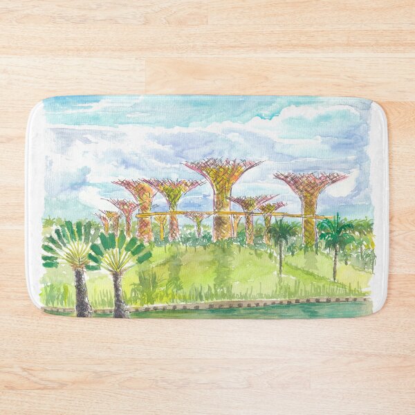 Item preview, Singapore Iconic Gardens with Palms and Supertrees in the Sun designed and sold by artshop77.