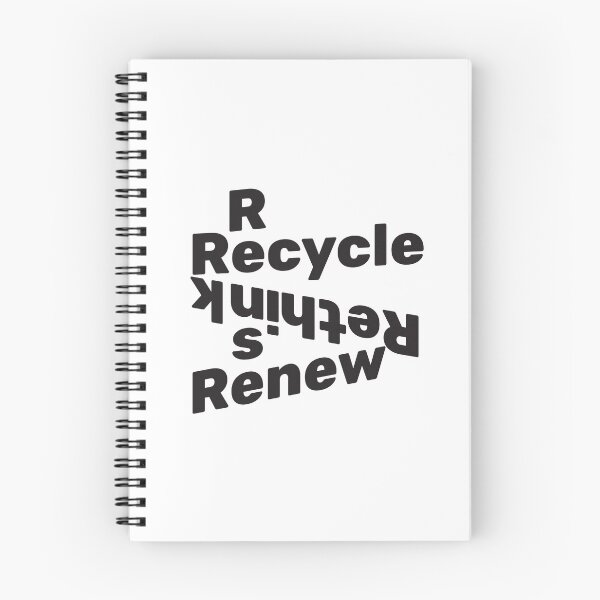 Item preview, Recycle Reuse Renew Rethink (Black Font) designed and sold by EXproRIMENT.