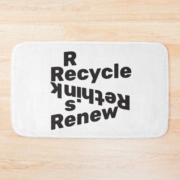 Item preview, Recycle Reuse Renew Rethink (Black Font) designed and sold by EXproRIMENT.
