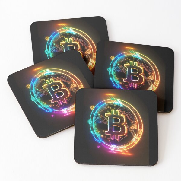 Item preview, Neon Rainbow Bitcoin Hologram designed and sold by UlDesigns.