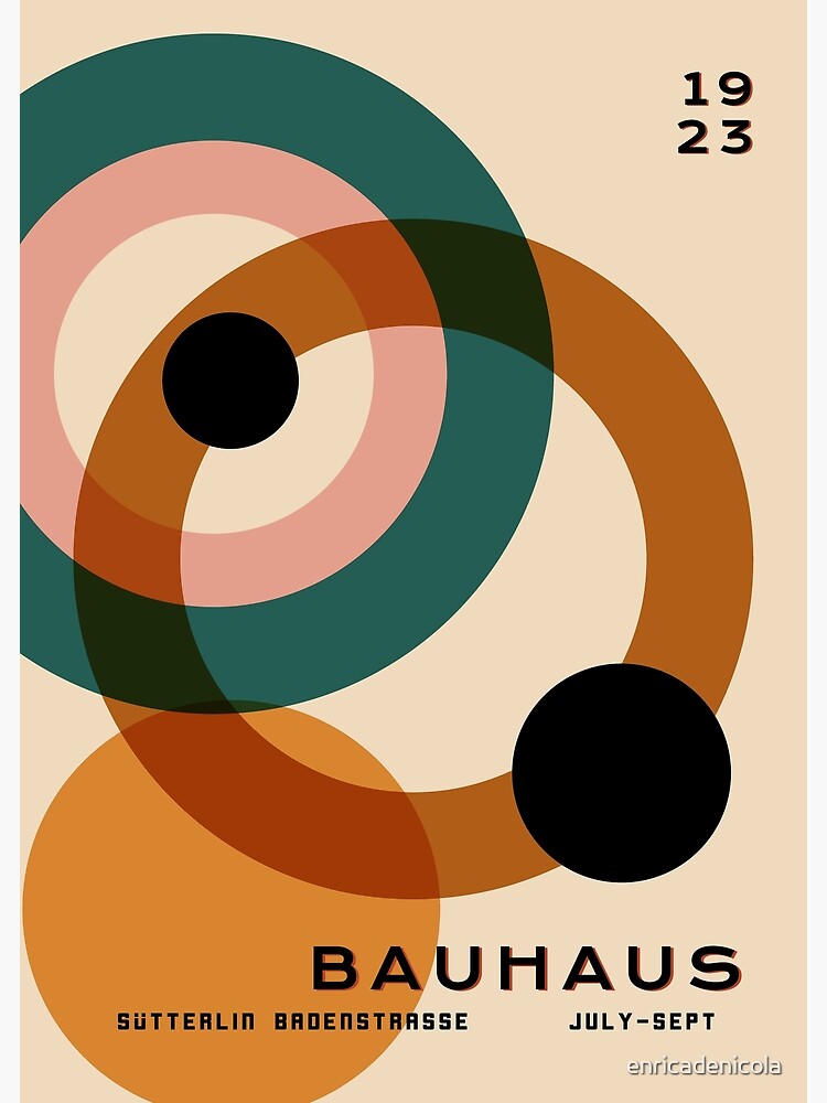 Vintage Bauhaus Exhibition Poster Mid Century Modern 1 Poster for Sale by  enricadenicola