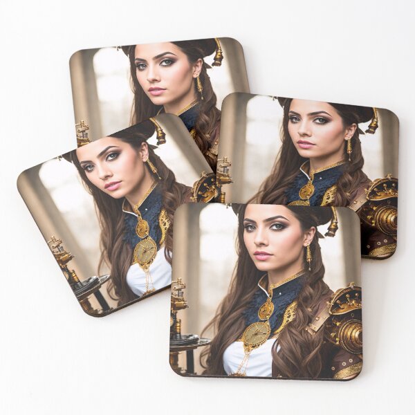 Item preview, The charm of steampunk: detailed portraits of steampunk girls designed and sold by ArtCreator2023.