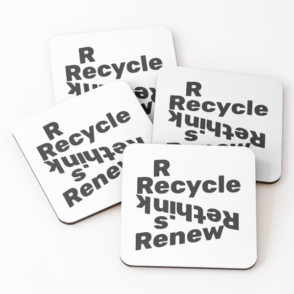 Item preview, Recycle Reuse Renew Rethink (Black Font) designed and sold by EXproRIMENT.