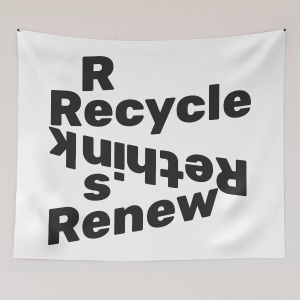 Item preview, Recycle Reuse Renew Rethink (Black Font) designed and sold by EXproRIMENT.