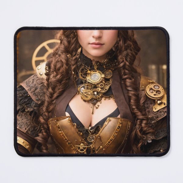 Item preview, A touch of nostalgia: portraits of beautiful steampunk girls designed and sold by ArtCreator2023.
