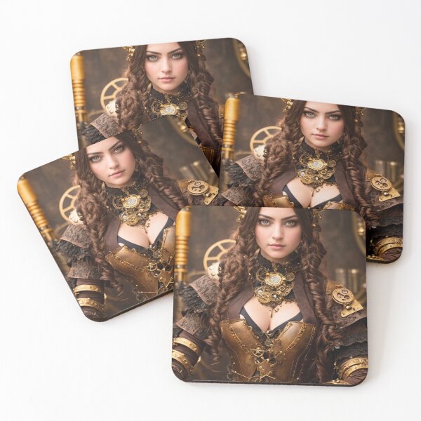 Item preview, A touch of nostalgia: portraits of beautiful steampunk girls designed and sold by ArtCreator2023.