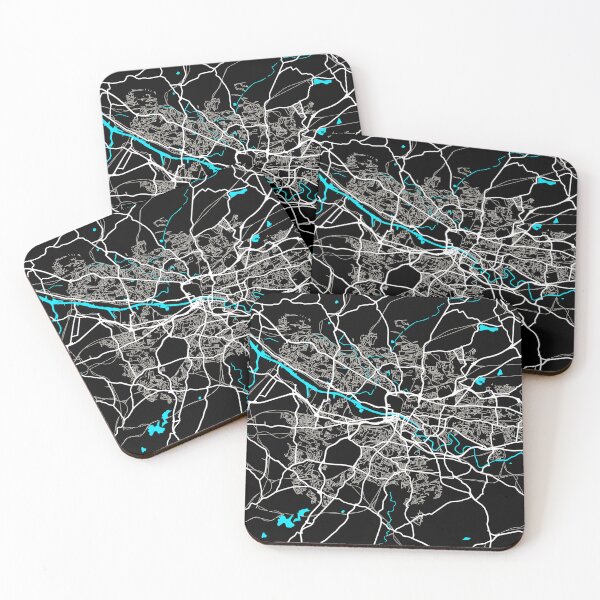 Item preview, Glasgow street map designed and sold by IvonDesign.