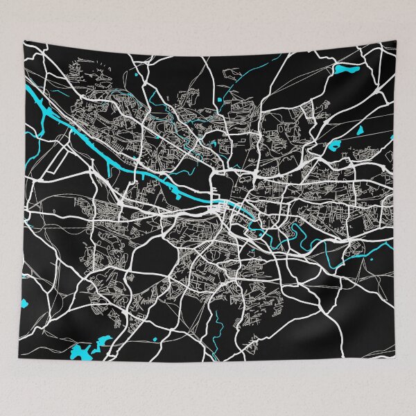 Item preview, Glasgow street map designed and sold by IvonDesign.