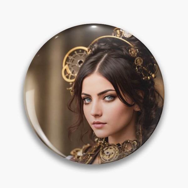 Item preview, A piece of steampunk culture: realistic portraits of steampunk girls designed and sold by ArtCreator2023.