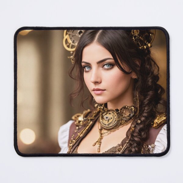 Item preview, A piece of steampunk culture: realistic portraits of steampunk girls designed and sold by ArtCreator2023.