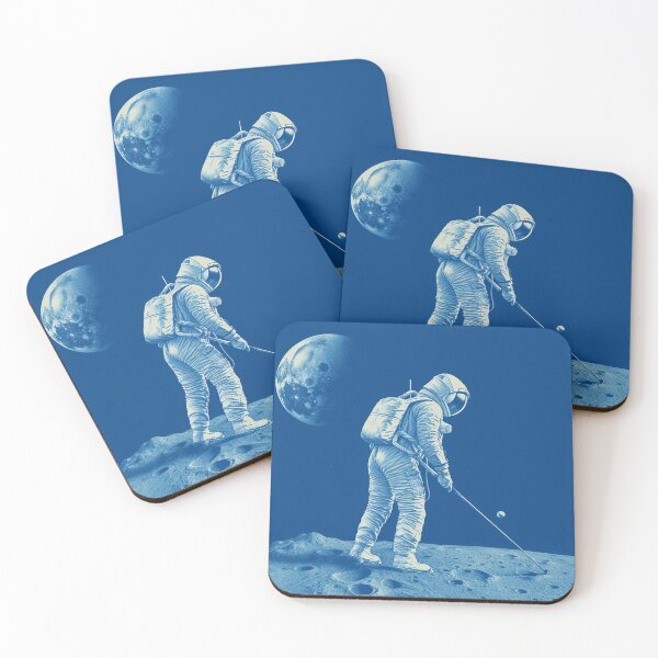 Item preview, Golfing astronaut designed and sold by Ramona-Gliga.