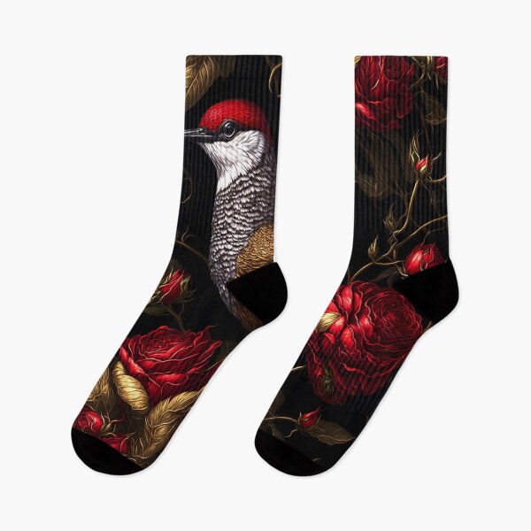 Item preview, Flights of Fancy: Red Roses and Hummingbirds Seamless Design designed and sold by Omtatsat.