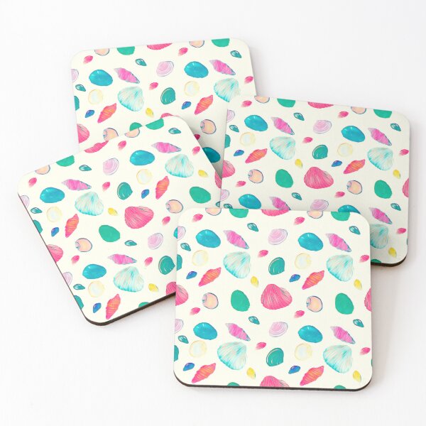 Item preview, Pretty Colorful Seashells Beige Pattern designed and sold by NdesignTrend.