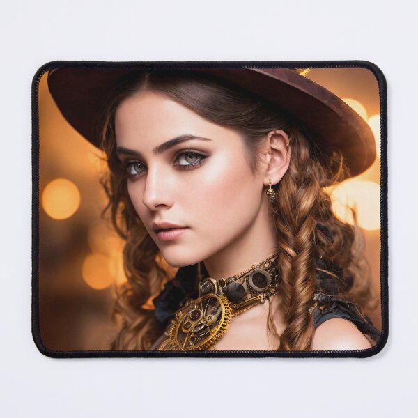Item preview, Travel back in time to the steampunk age: Portraits of girls with a steampunk look designed and sold by ArtCreator2023.