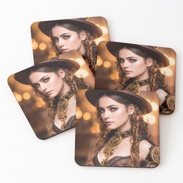 Item preview,     Travel back in time to the steampunk age: Portraits of girls with a steampunk look designed and sold by ArtCreator2023.