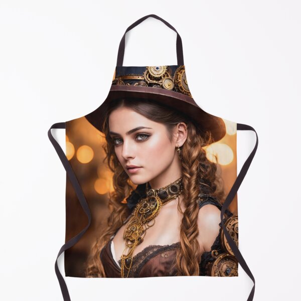 Item preview, Travel back in time to the steampunk age: Portraits of girls with a steampunk look designed and sold by ArtCreator2023.