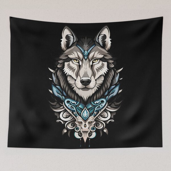 Item preview, Wolf tattoo style designed and sold by KenyCanales.