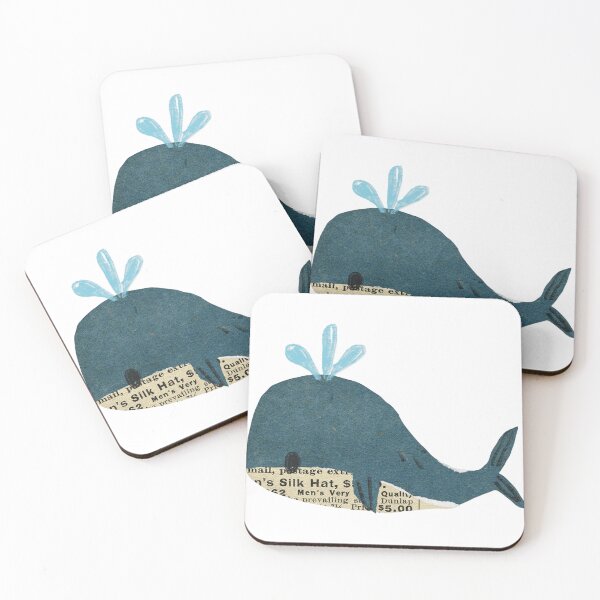 Item preview, Whale with newspaper clippings designed and sold by LIDYN.