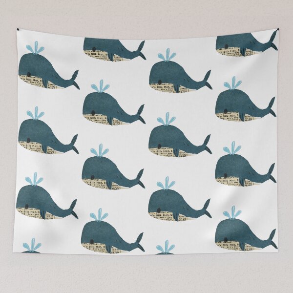 Item preview, Whale with newspaper clippings designed and sold by LIDYN.