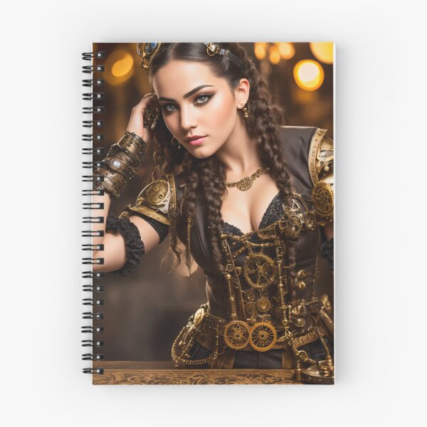 Item preview, Inspired by retro style: realistic portraits of girls in steampunk outfits designed and sold by ArtCreator2023.