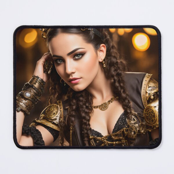 Item preview, Inspired by retro style: realistic portraits of girls in steampunk outfits designed and sold by ArtCreator2023.