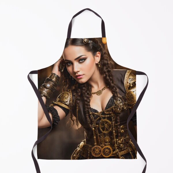 Item preview, Inspired by retro style: realistic portraits of girls in steampunk outfits designed and sold by ArtCreator2023.