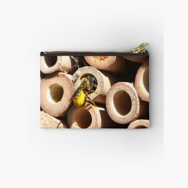 Item preview, Leafcutter bee collecting pollen for her nest designed and sold by GreyFeatherPhot.