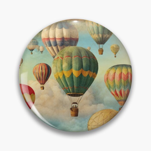 Item preview, Bright and Colorful Vintage Hot Air Balloons designed and sold by Pamela Maxwell.