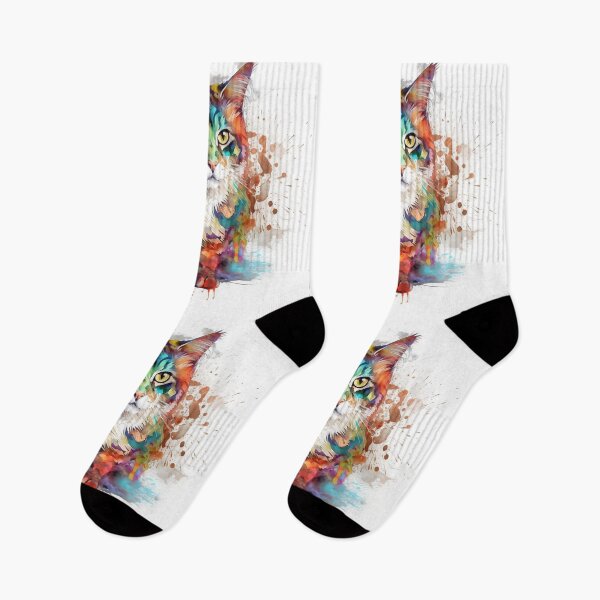 Item preview, Vibrant fusion of watercolor and oil: The Unexpected Cat designed and sold by Max-Bloom.