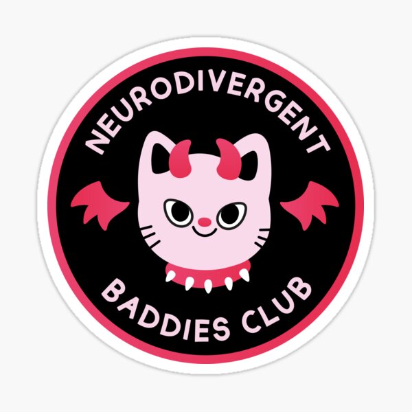 Item preview, Neurodivergent Baddies Club Cat designed and sold by StudioKeeley.