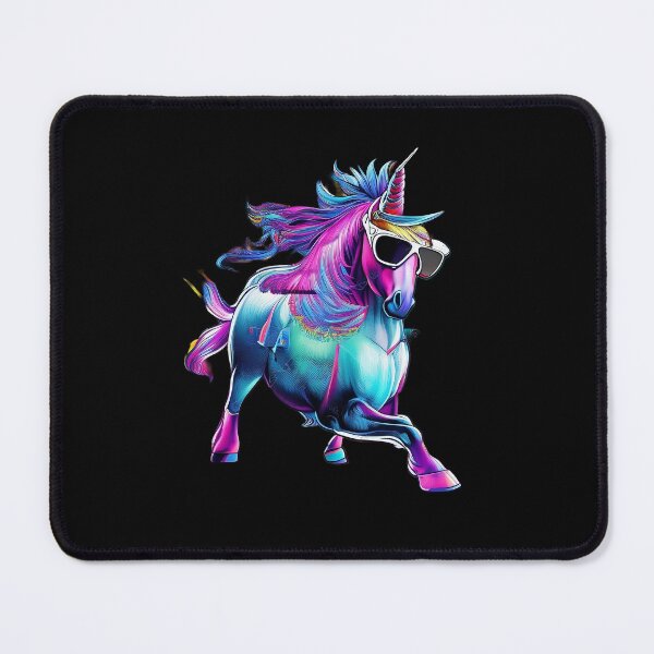 Item preview, retro unicorn horse wearing glasses designed and sold by basitcv.