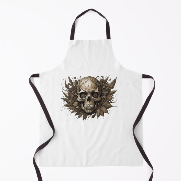 Item preview, #4 Floral design skull with dead leaves designed and sold by shadowartsss.