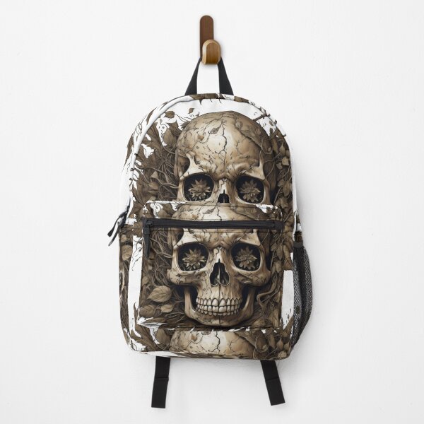 Item preview, #4 Floral design skull with dead leaves designed and sold by shadowartsss.