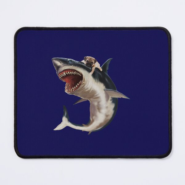 Item preview, Funny Pug Riding Shark, Pug Dog Lover designed and sold by Logiamerch.