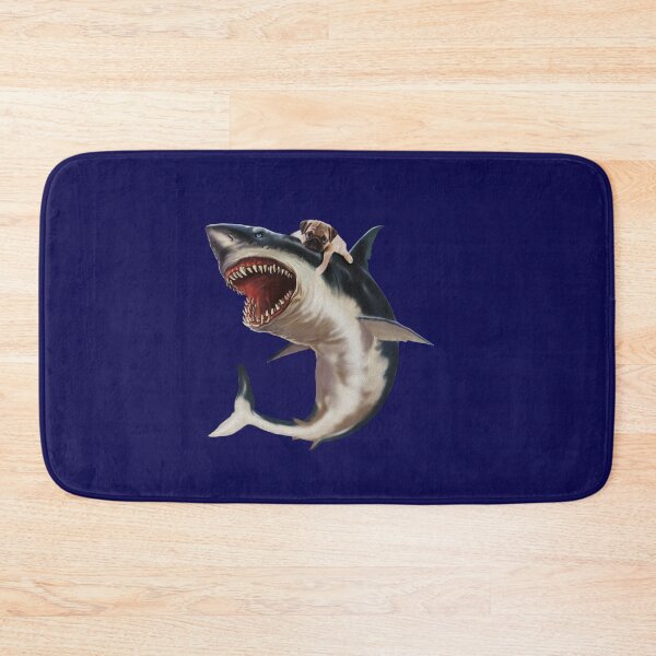 Item preview, Funny Pug Riding Shark, Pug Dog Lover designed and sold by Logiamerch.