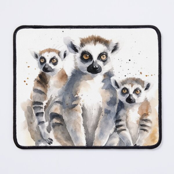 Item preview, Watercolor Wash Lemurs designed and sold by Matt's Artificial Nature.