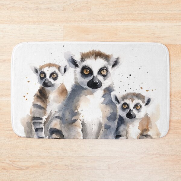Item preview, Watercolor Wash Lemurs designed and sold by Matt's Artificial Nature.