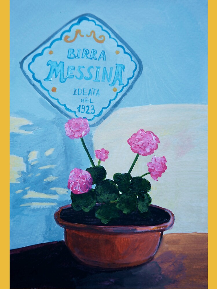 Pelargonium, Geraniums, Birra Messina, Sicily, Flowers pot Essential  T-Shirt for Sale by Sicilian-art
